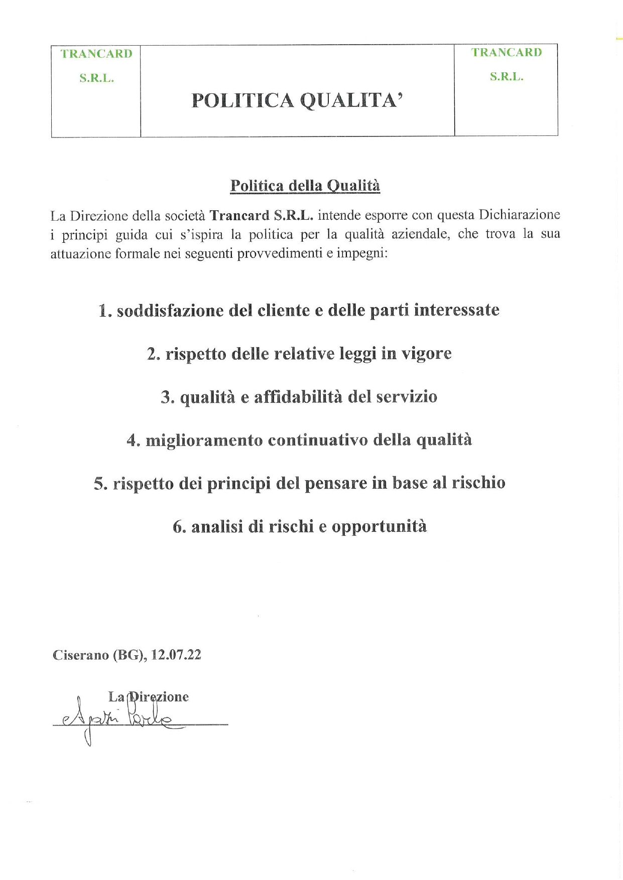 certificazioni