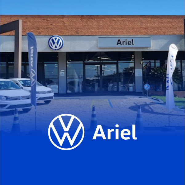 Uma foto de uma concessionária de automóveis Volkswagen Ariel