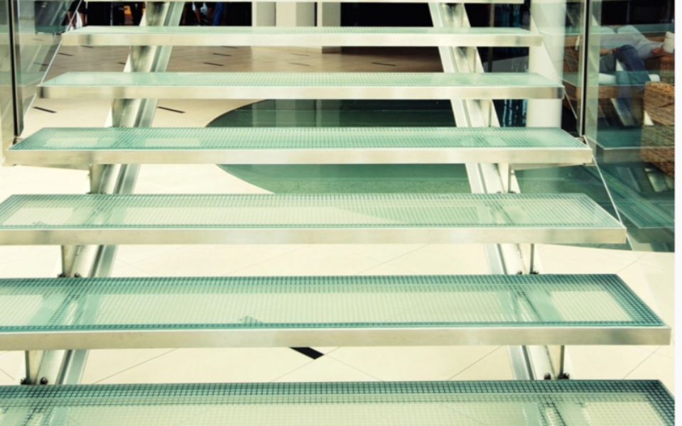 scale in vetro con anima in accaio