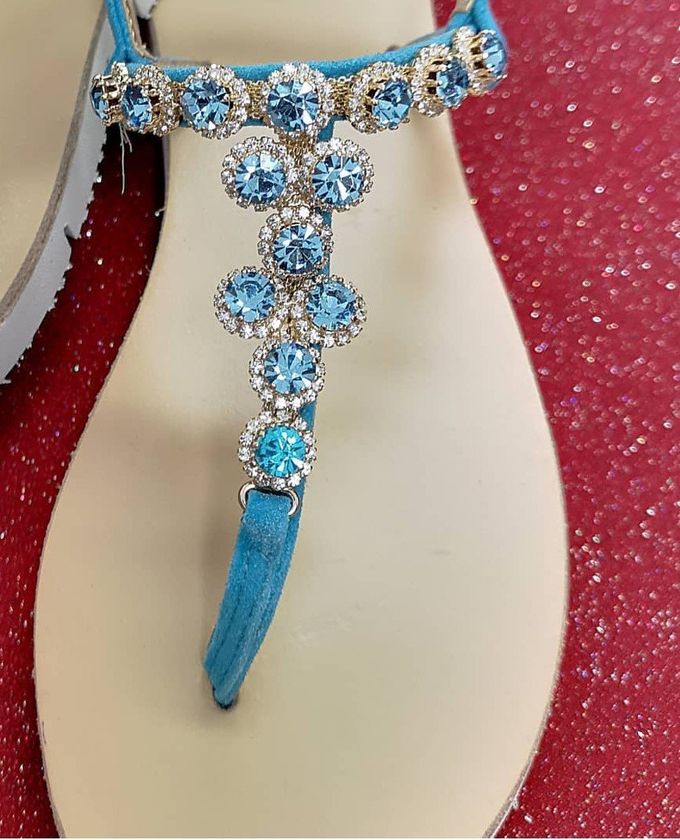 sandalo gioiello blu marino