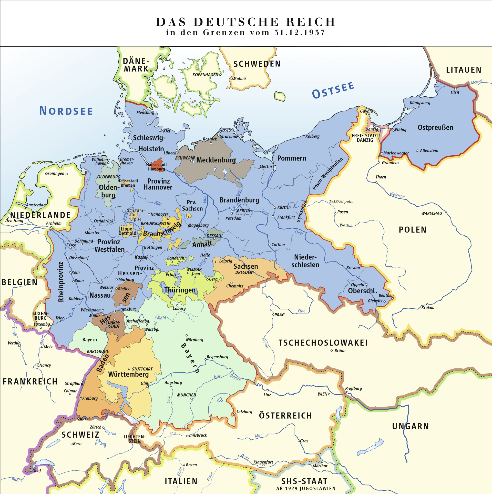 Preußen in den Grenzen des Jahres von 1937