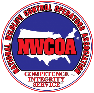 a logo for the nwcoa wildlife control operators association