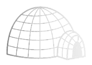 An igloo to mimic the logo for Arctic Insulation in Houston TX