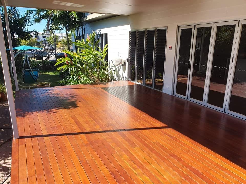 Serene Deck Featuring a Timber Flooring — Construction Company in Townsville, QLD