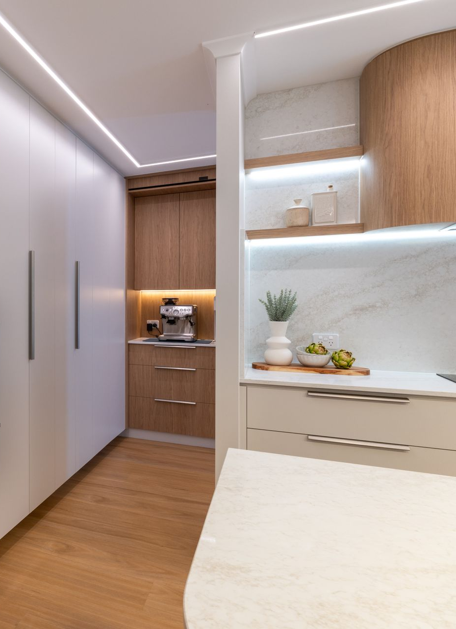 Inviting Living Room with Sofa on Wooden Flooring — Home Builder in Townsville, QLD