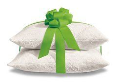 pillow in green ribbon