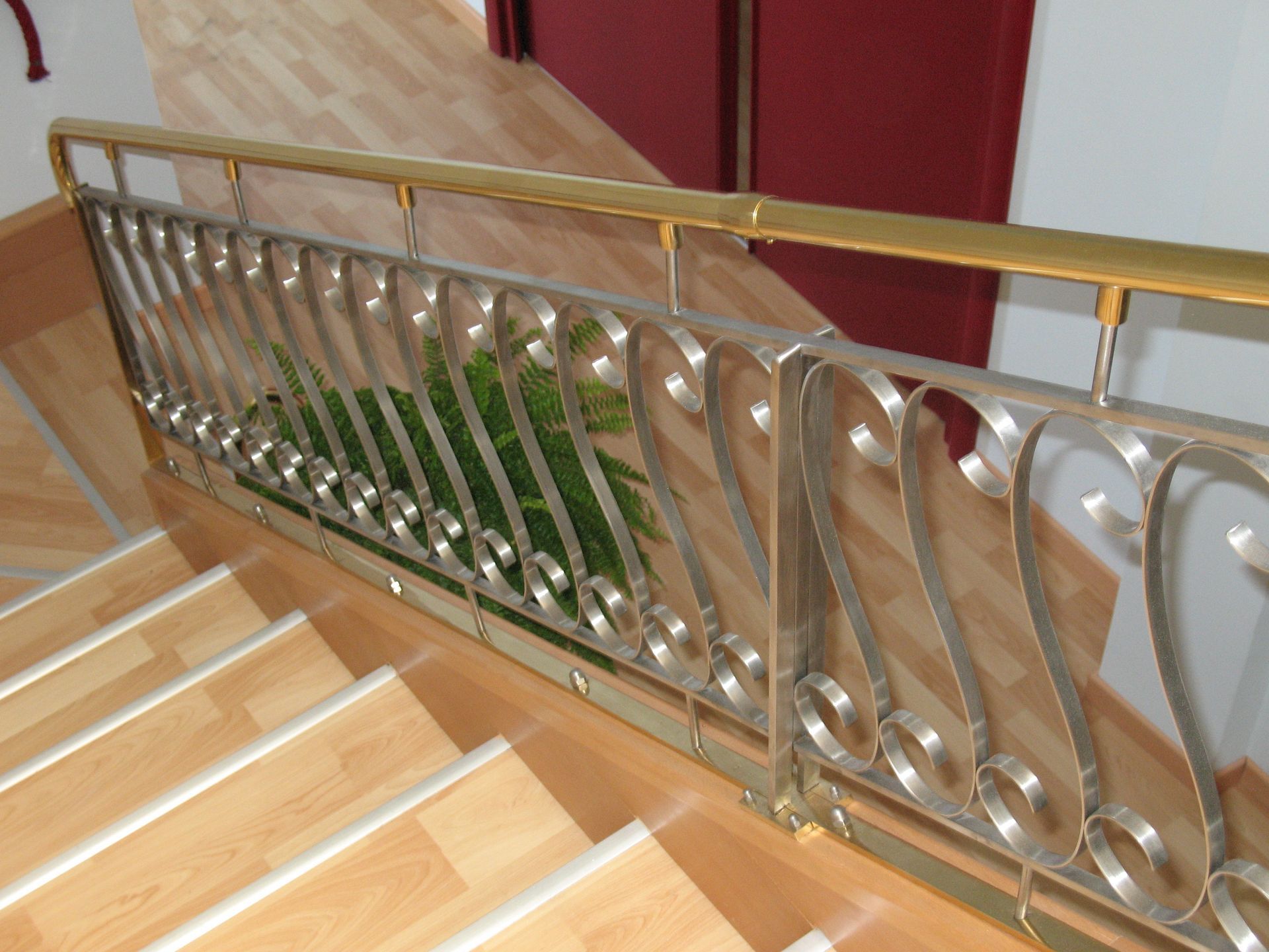 Ringhiera artigianale in inox satinato