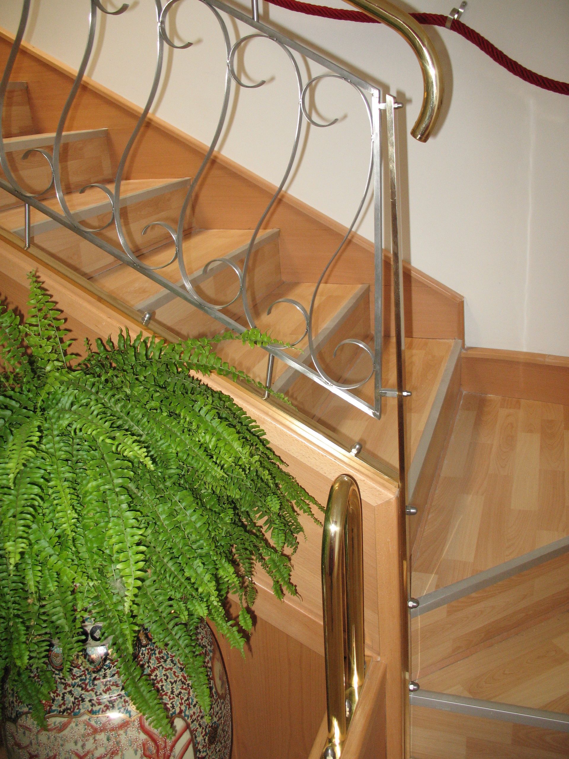 Ringhiera artigianale in inox satinato