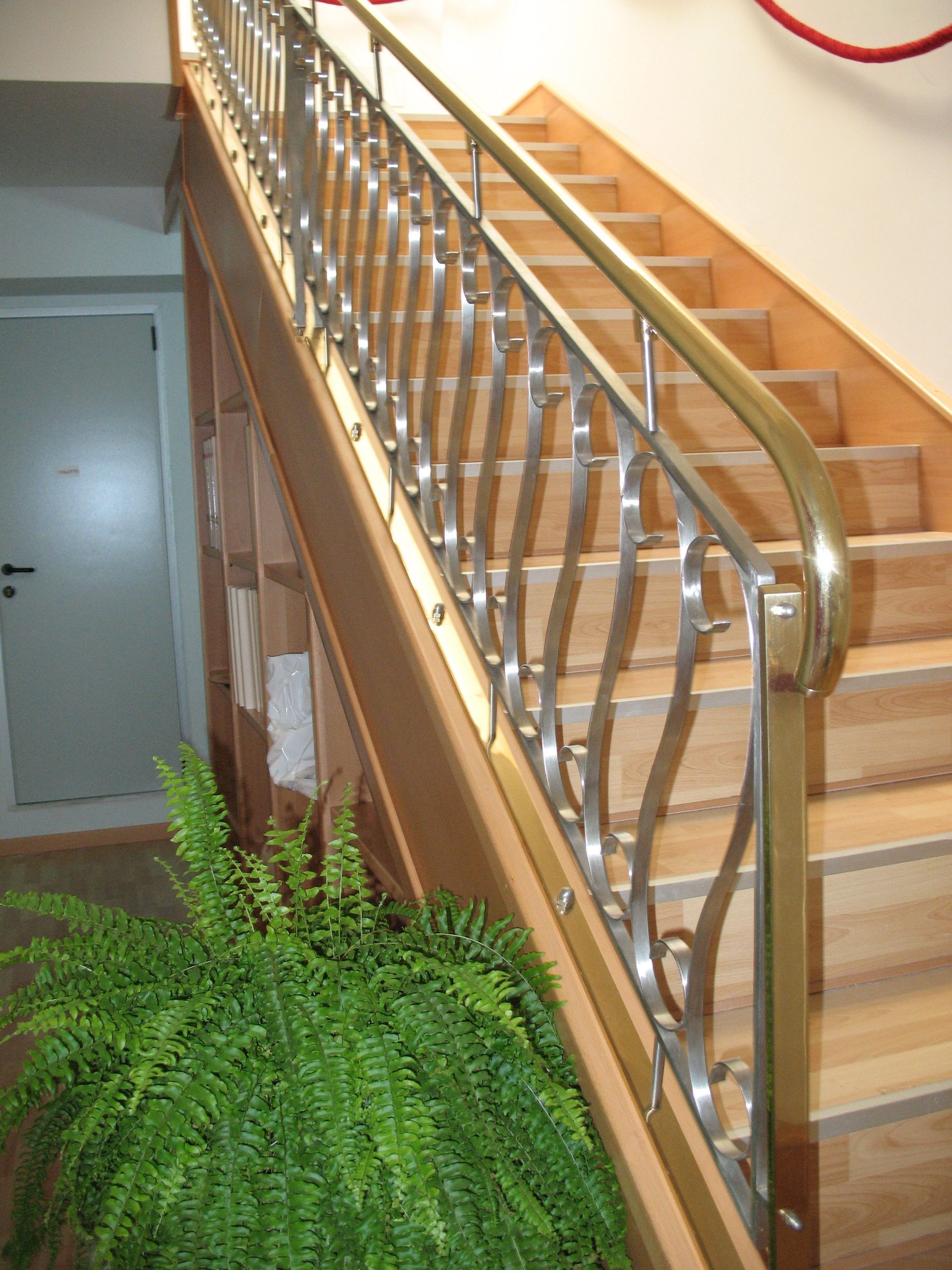 Ringhiera artigianale in inox satinato