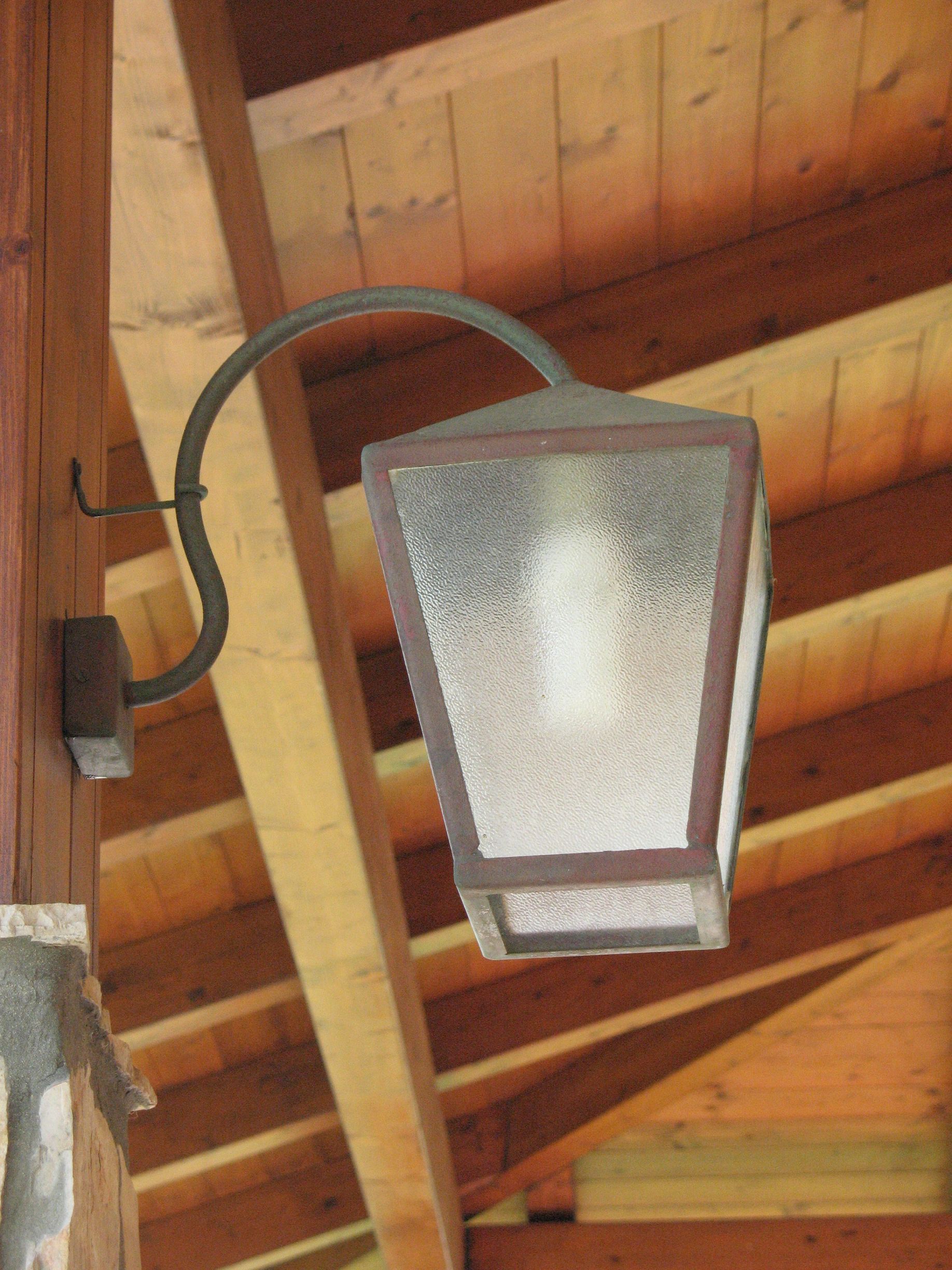 lampada in rame naturale