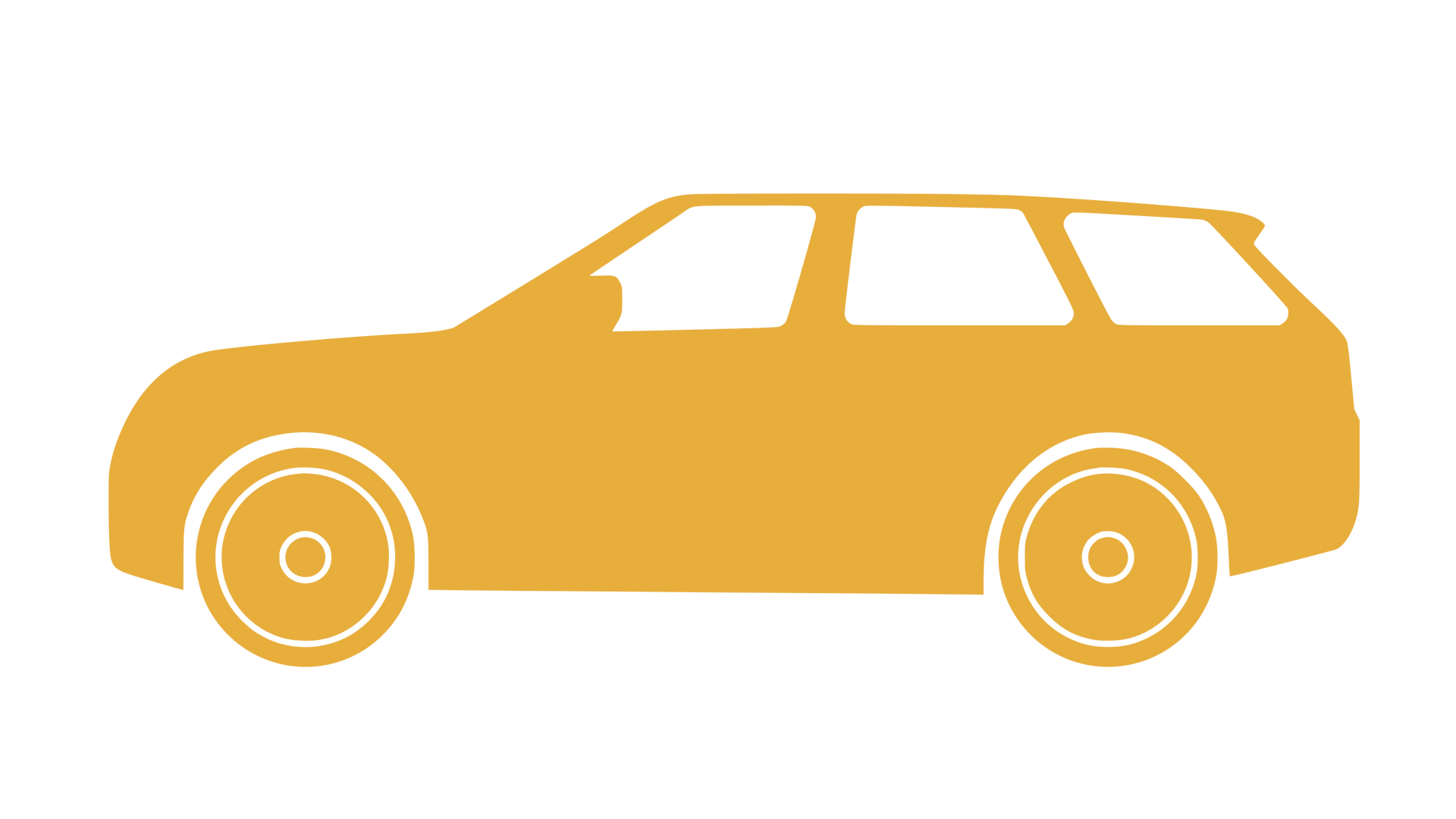 Yellow station wagon.