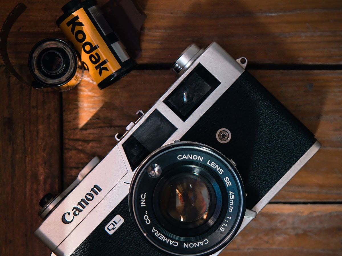 film camera & rolls of 35mm film