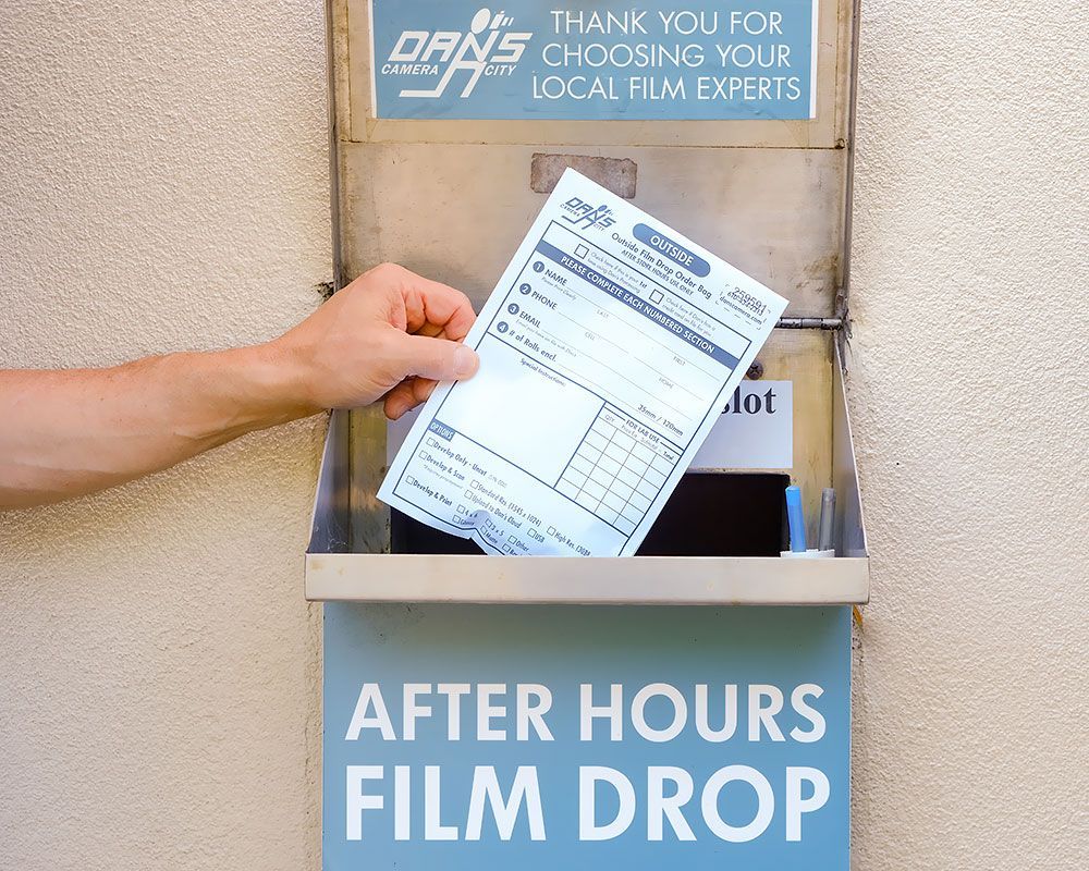 outside film drop box