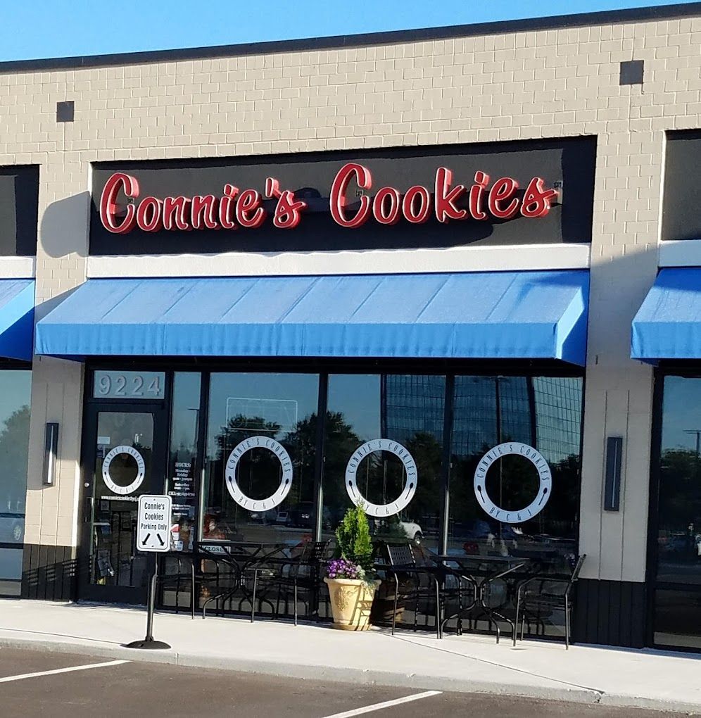 The front of a store called connie 's cookies