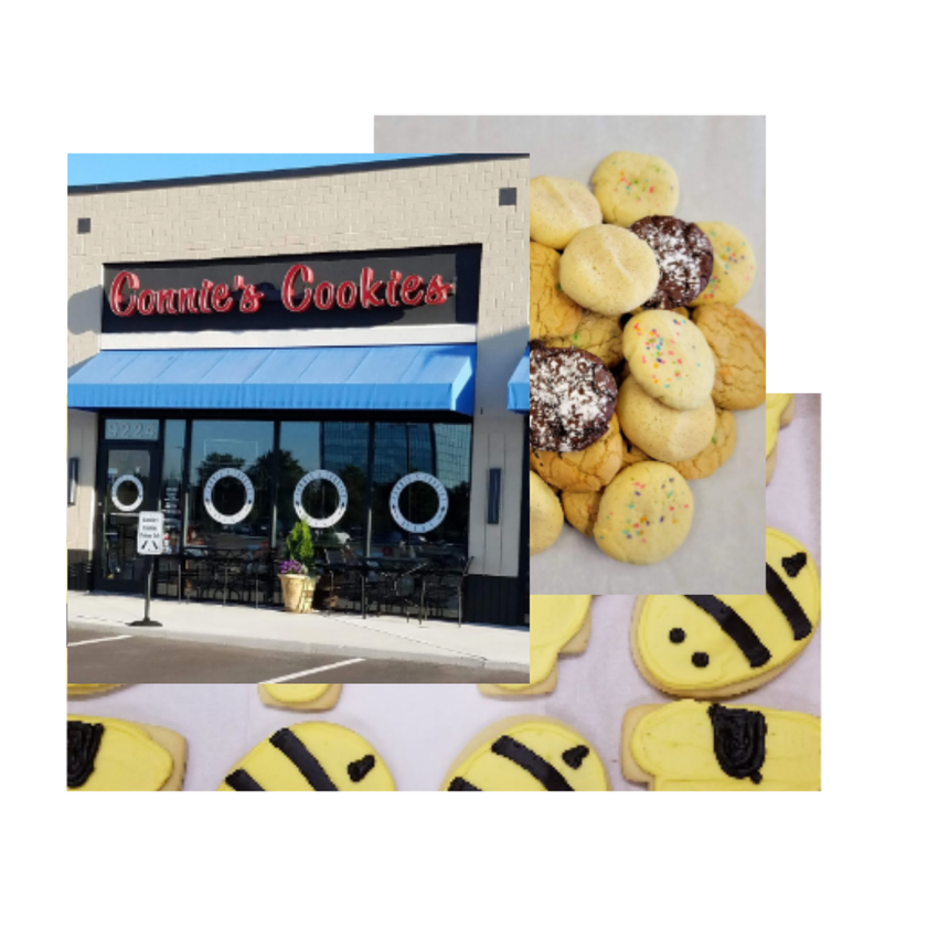 A picture of a store called connie 's cookies