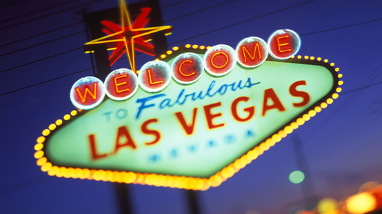 A neon sign that says welcome to fabulous las vegas