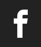 The facebook logo is white on a black background.