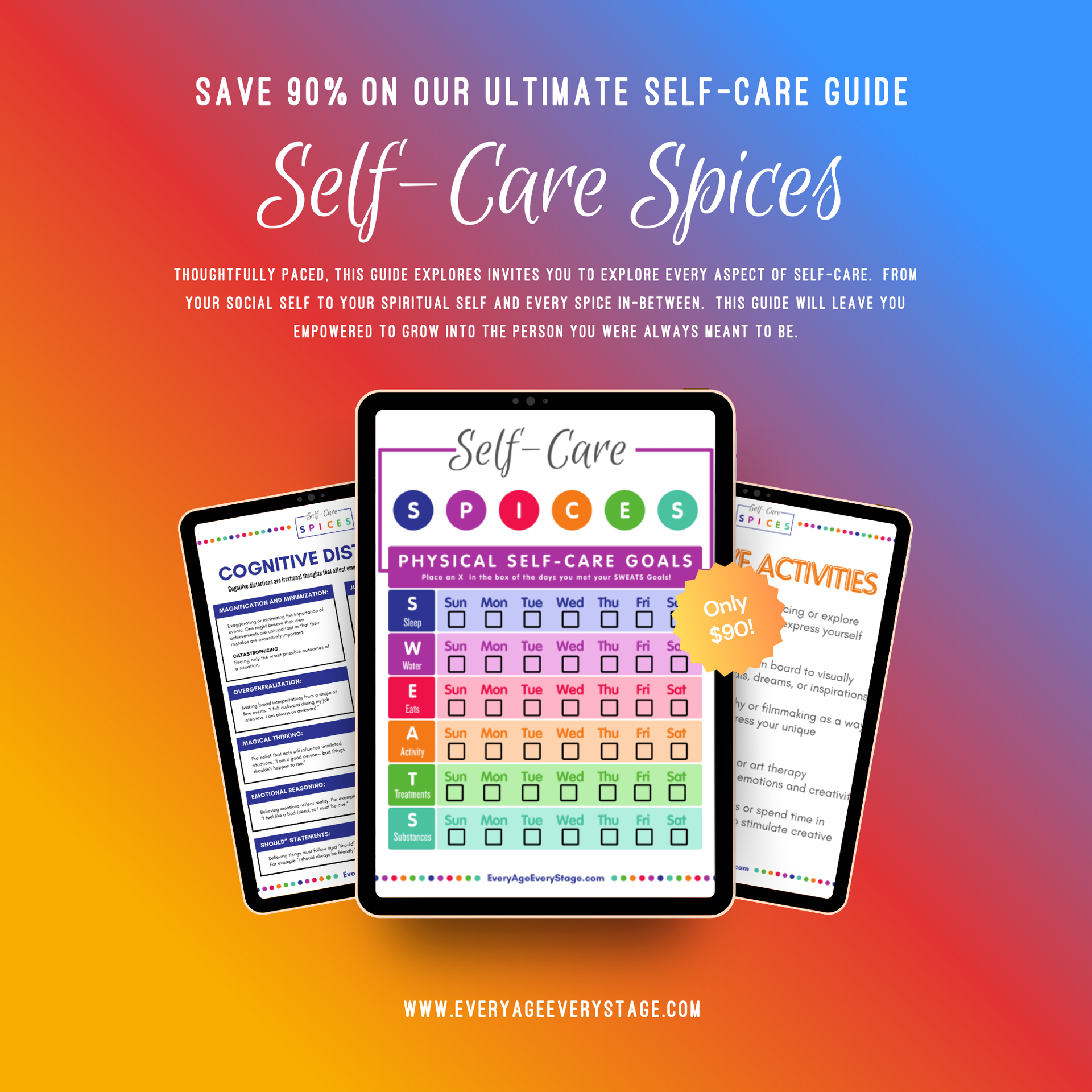 The Complete Self-Care SPICES Bundle - All 6 Guided Workbooks by Lana Draney Smith, LPC