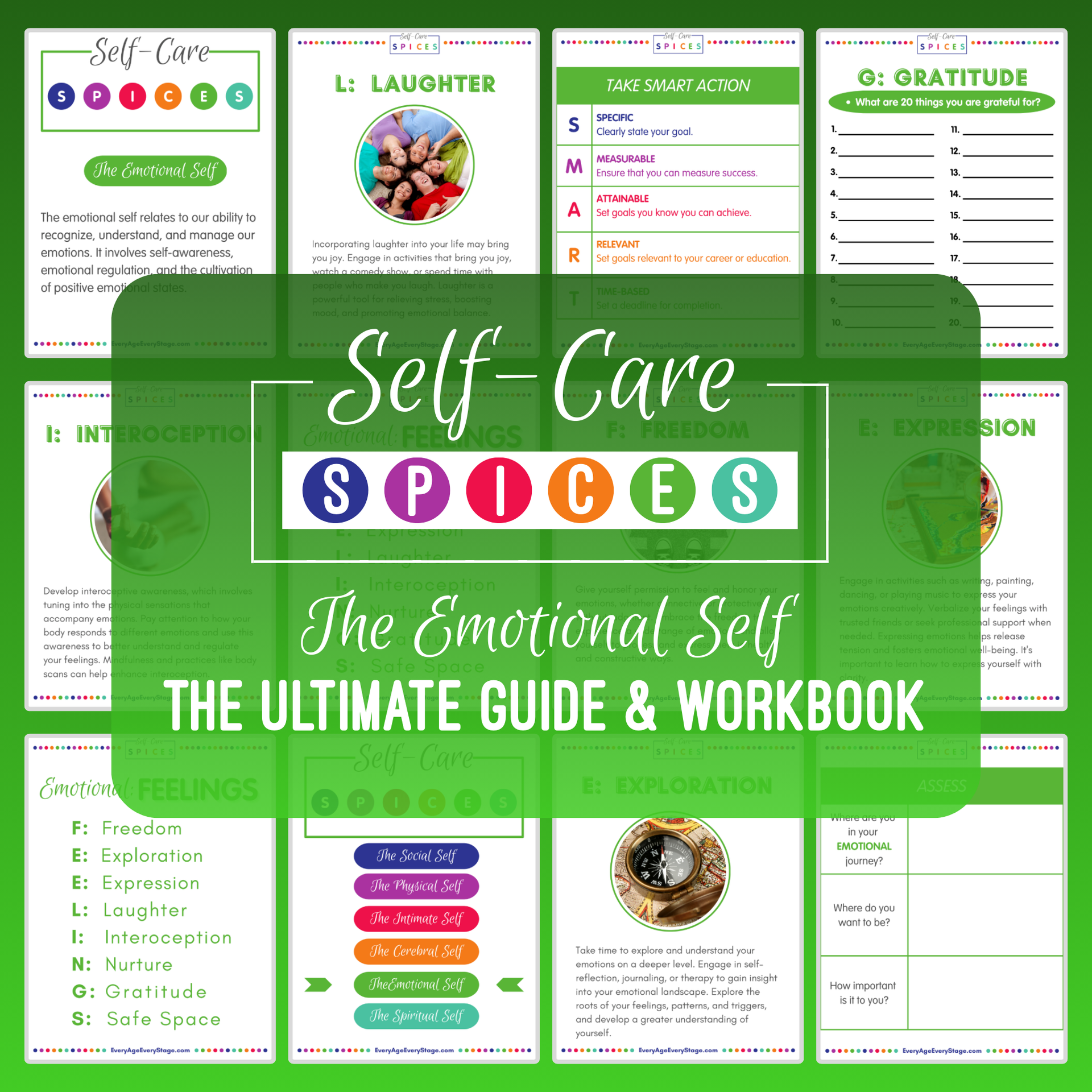 The Emotional Spice Self-Care Workbook - Emotional Intelligence & Healing