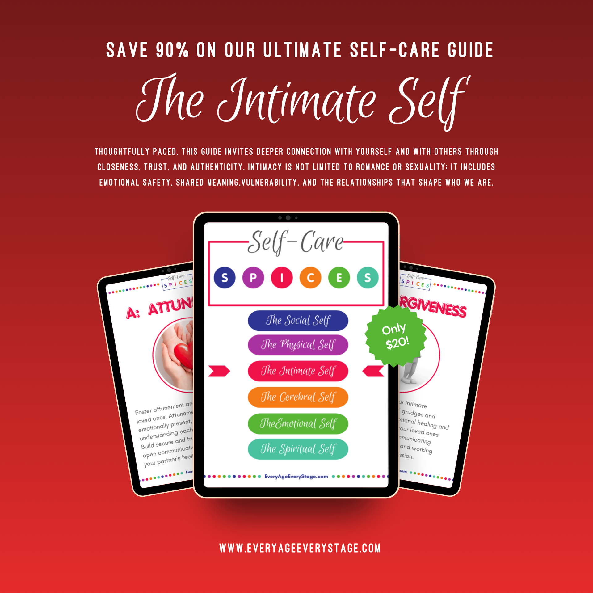 The Intimate Spice Self-Care Workbook - Emotional Intimacy & Authentic Connection