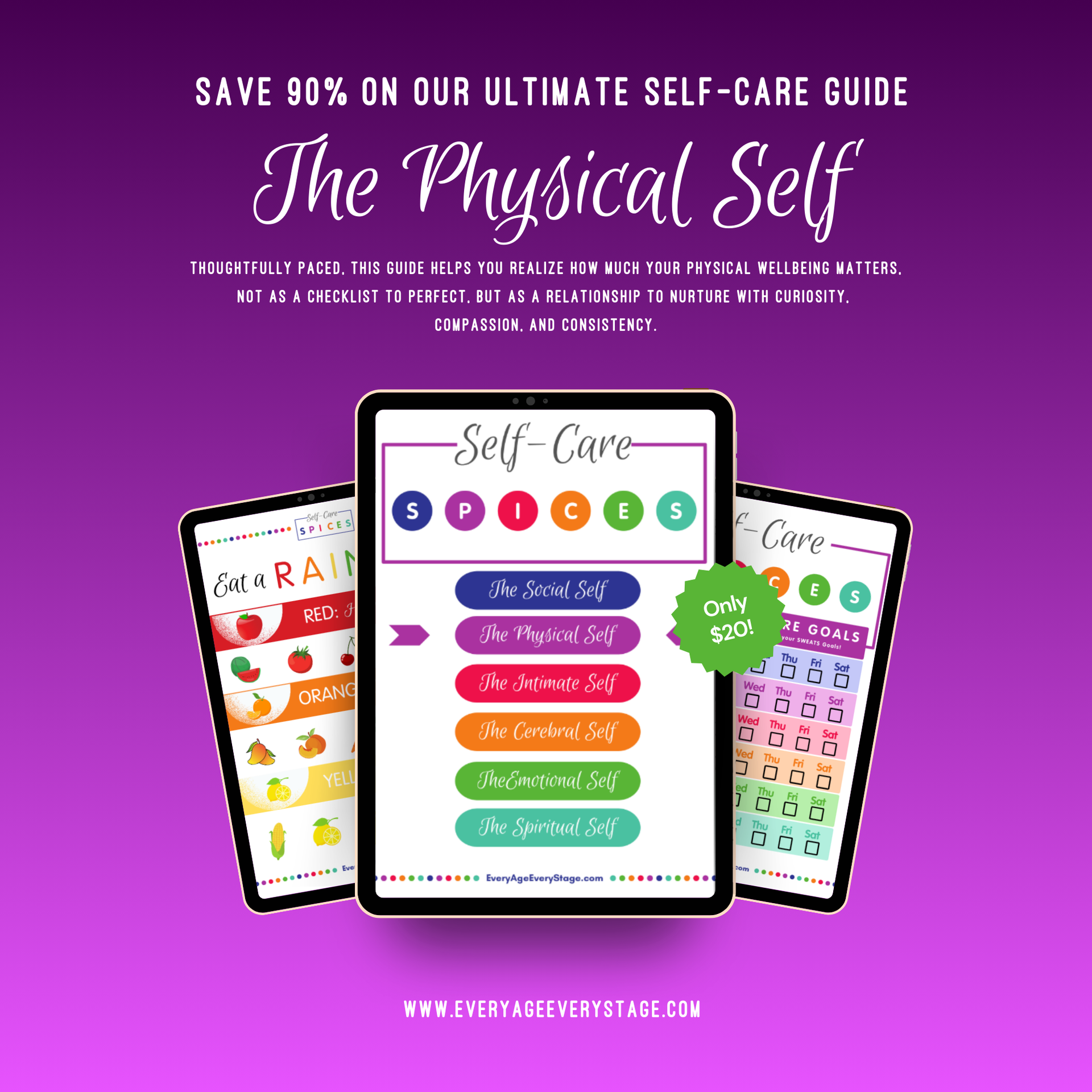 The Physical Spice Self-Care Workbook - Body Awareness & Physical Wellbeing