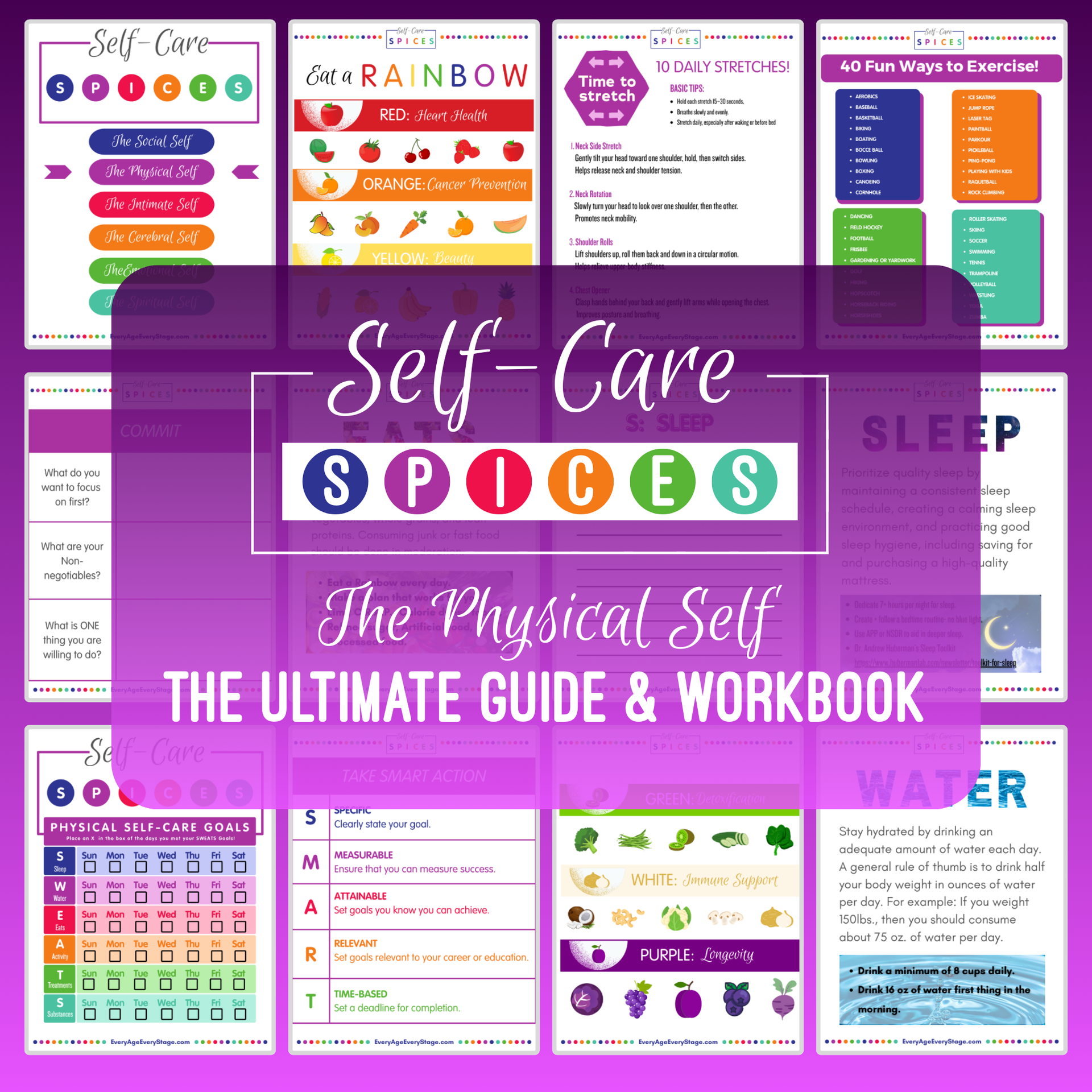 The Physical Spice Self-Care Workbook - Body Awareness & Physical Wellbeing