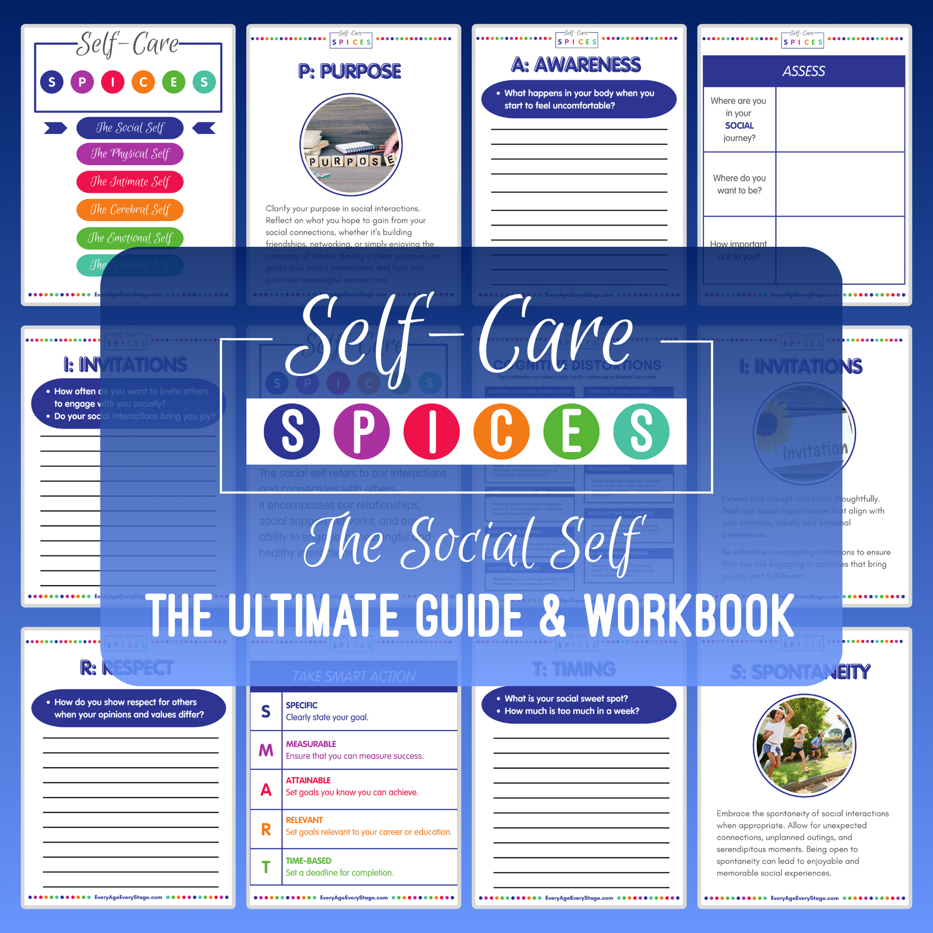The Social Spice Self-Care Workbook - Social Wellbeing & Healthy Relationships