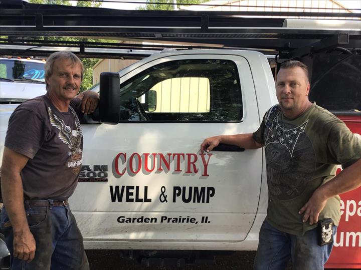 Craig And Mark Beside The Service Truck — Garden Prairie, IL — Country Well & Pump