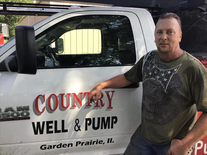 Mark Beside The Service Truck — Garden Prairie, IL — Country Well & Pump