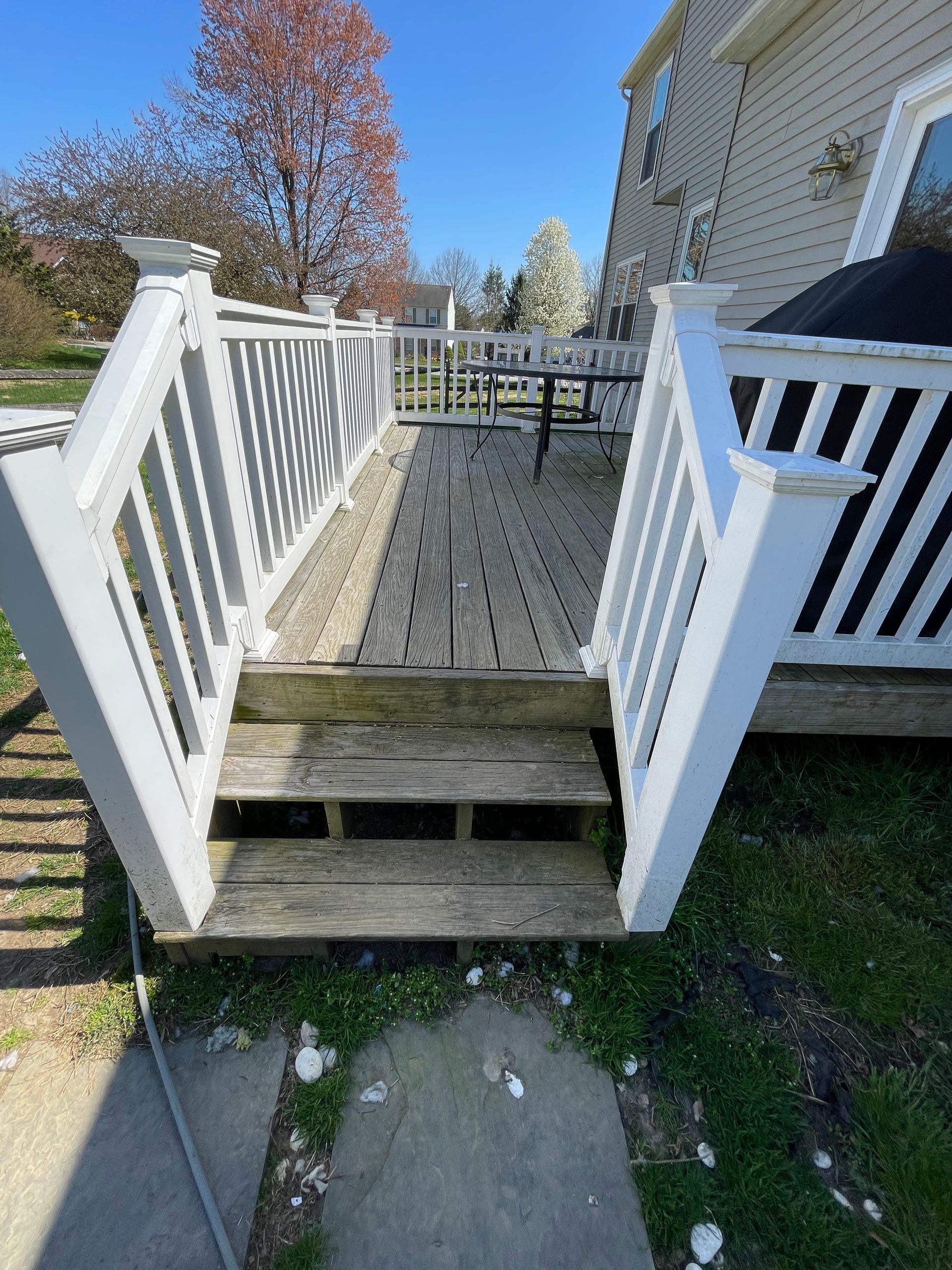 Before House Deck Power Washing