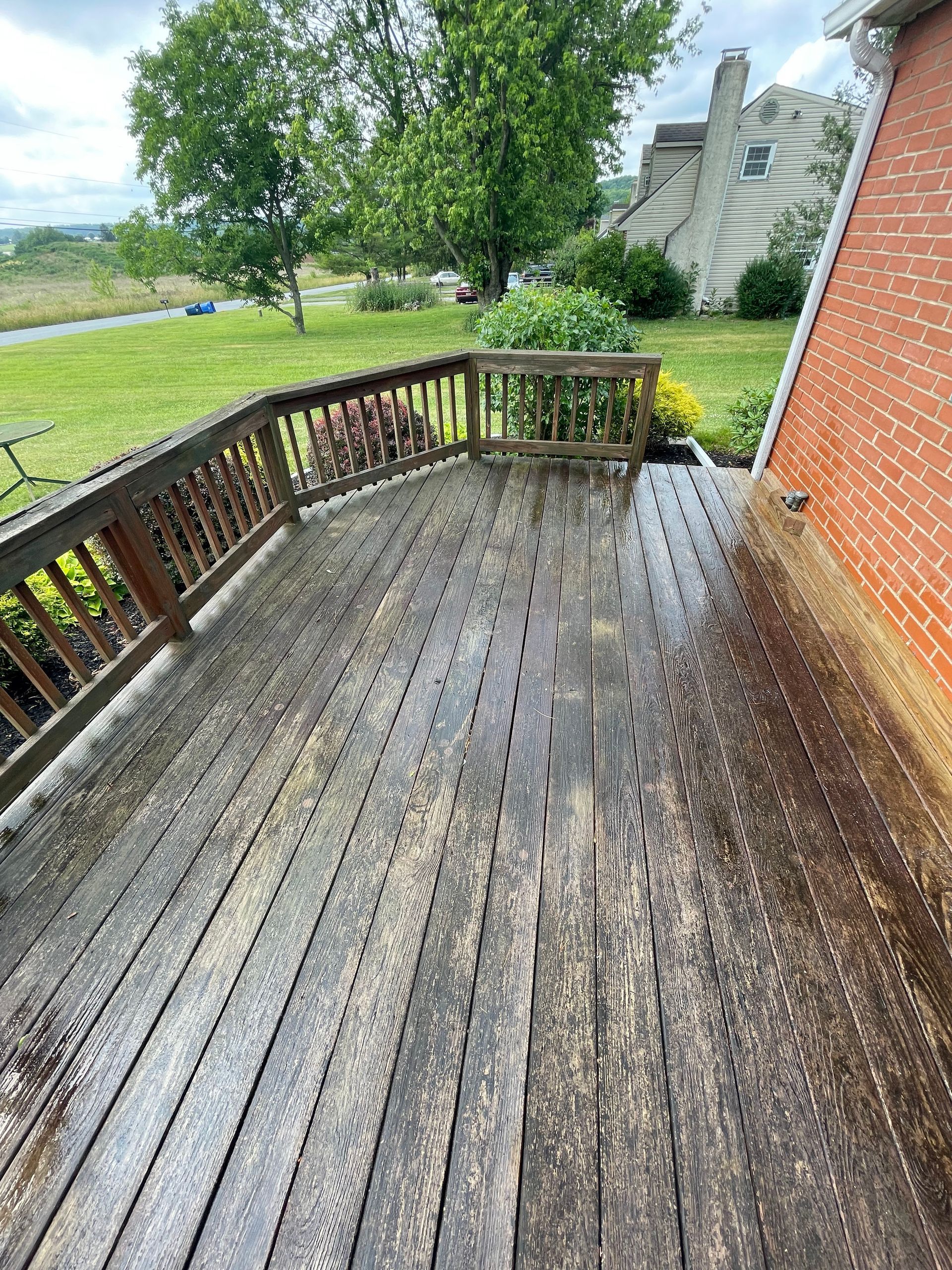 Before Power Washing the Deck