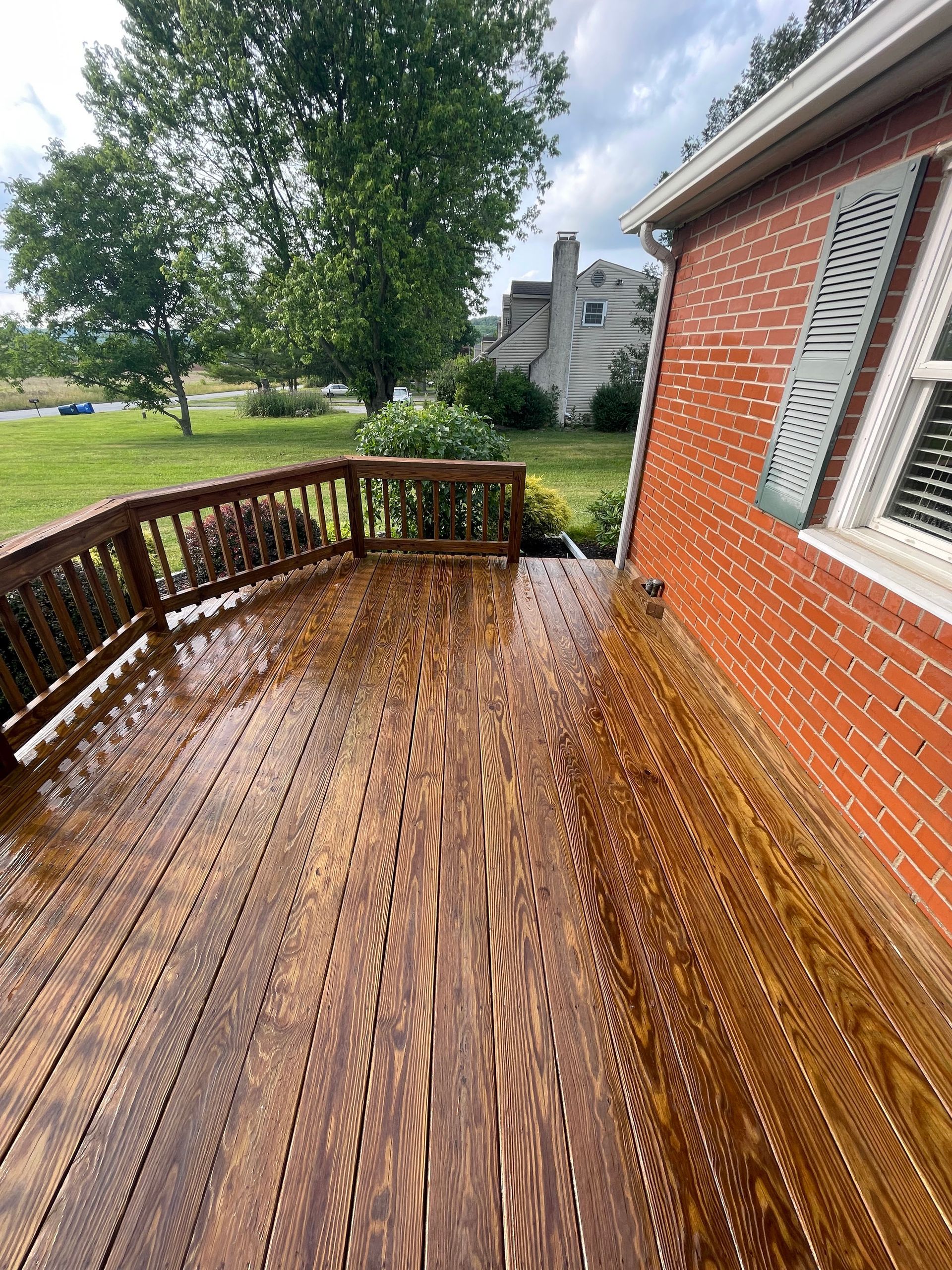After Power Washing the Deck