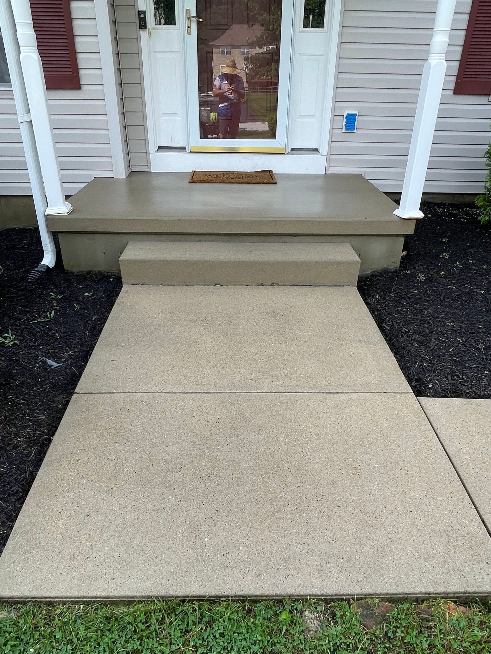 After Front Porch Power Washing