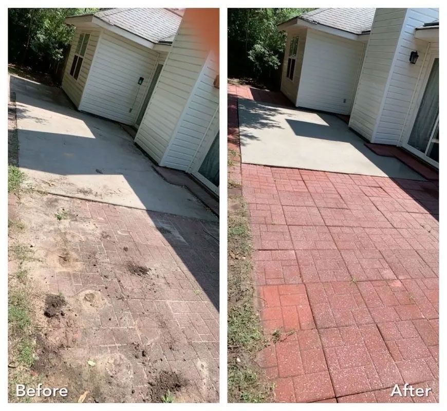 Before and After Residential Power Washing