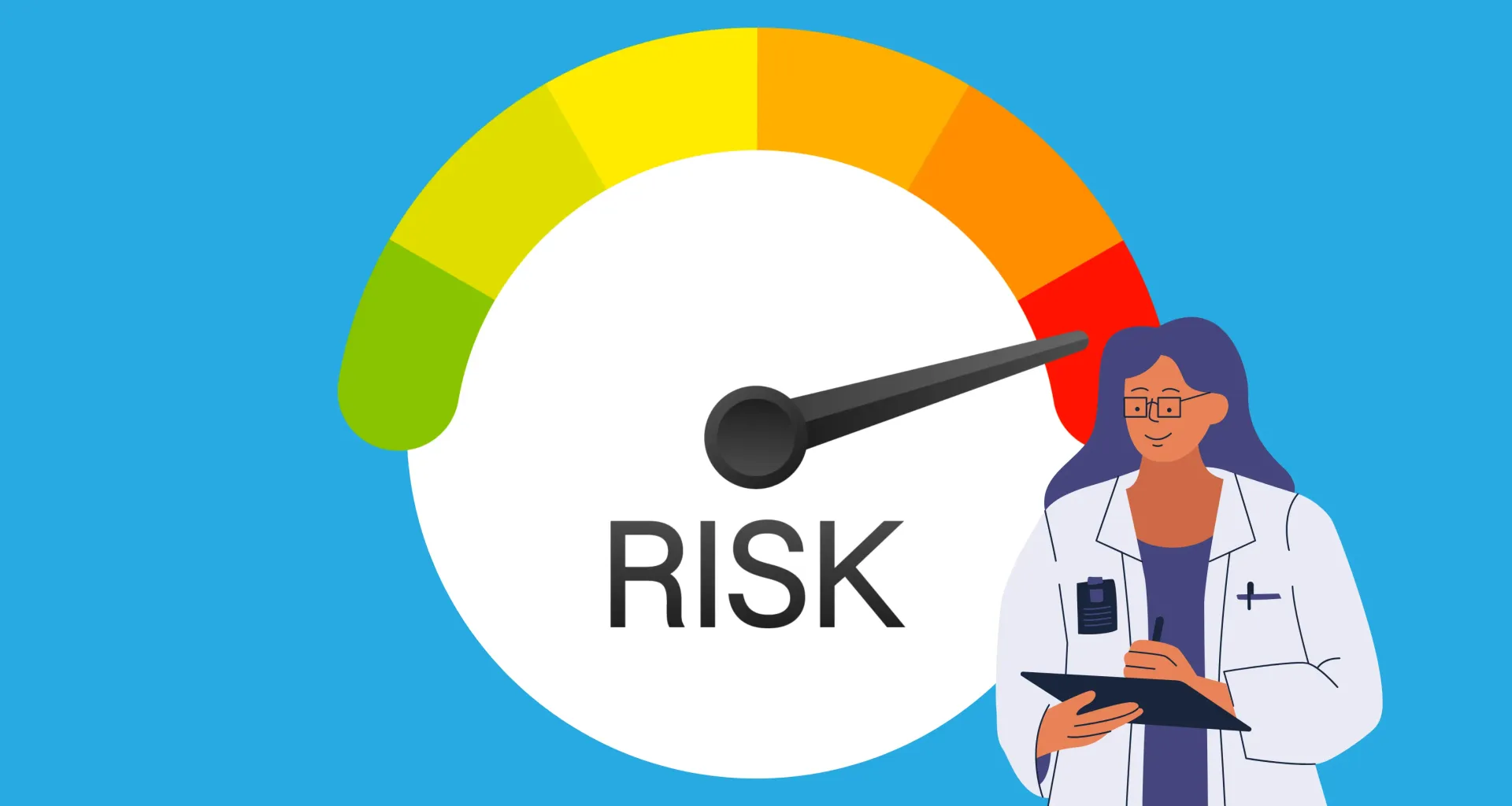Doctor in front of spray foam insulation health risk meter