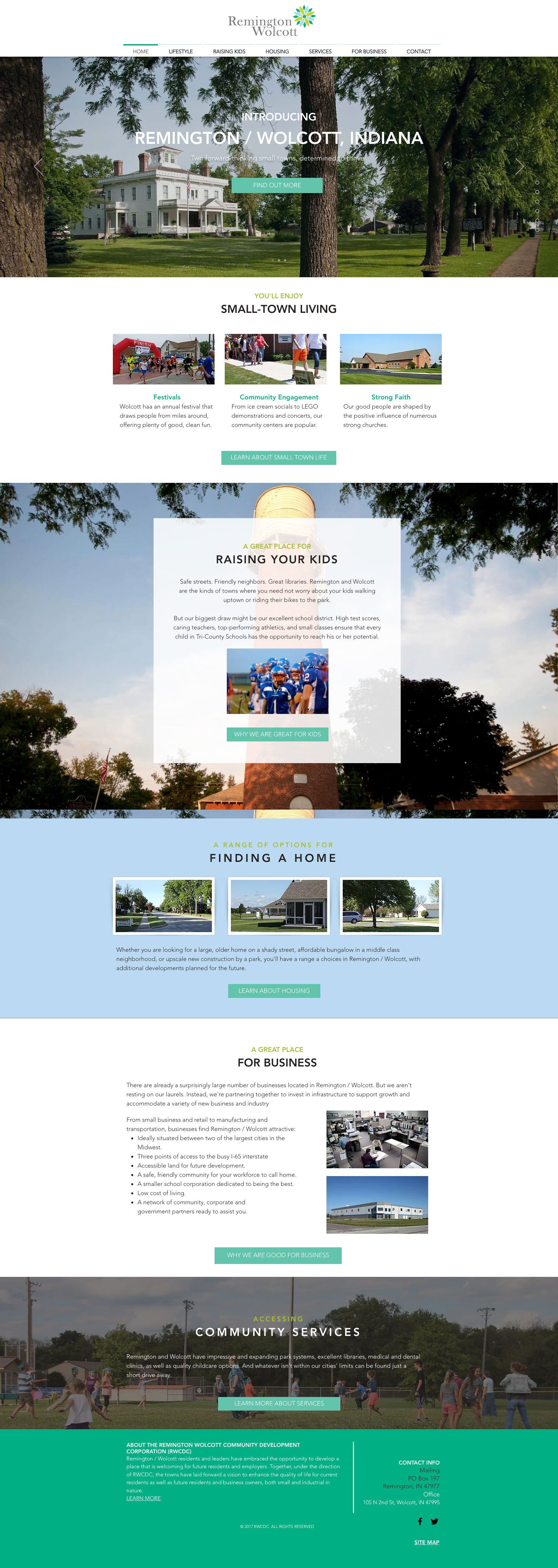 A screenshot of a website for RWCDC
