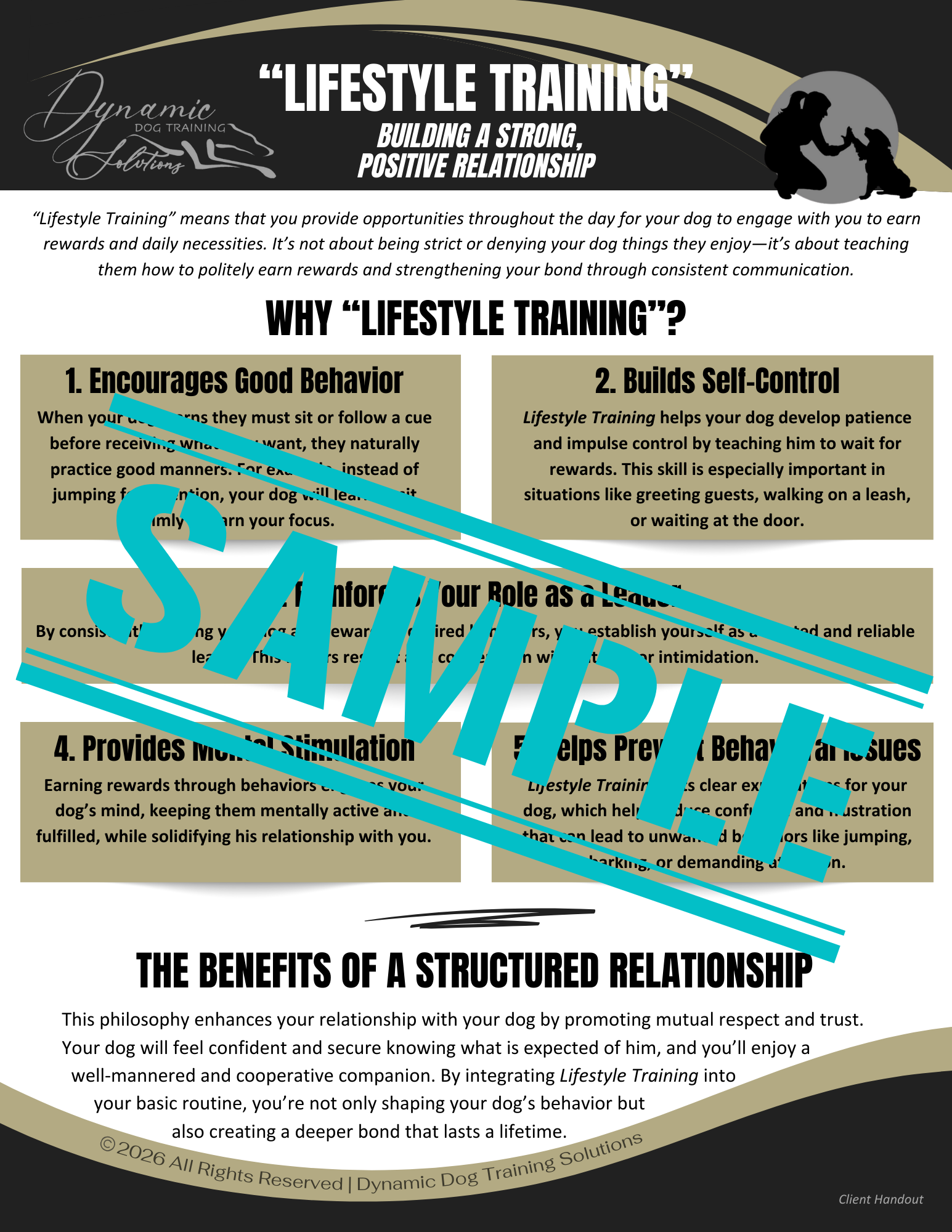 Lifestyle Training: Building A Strong Positive Relationship