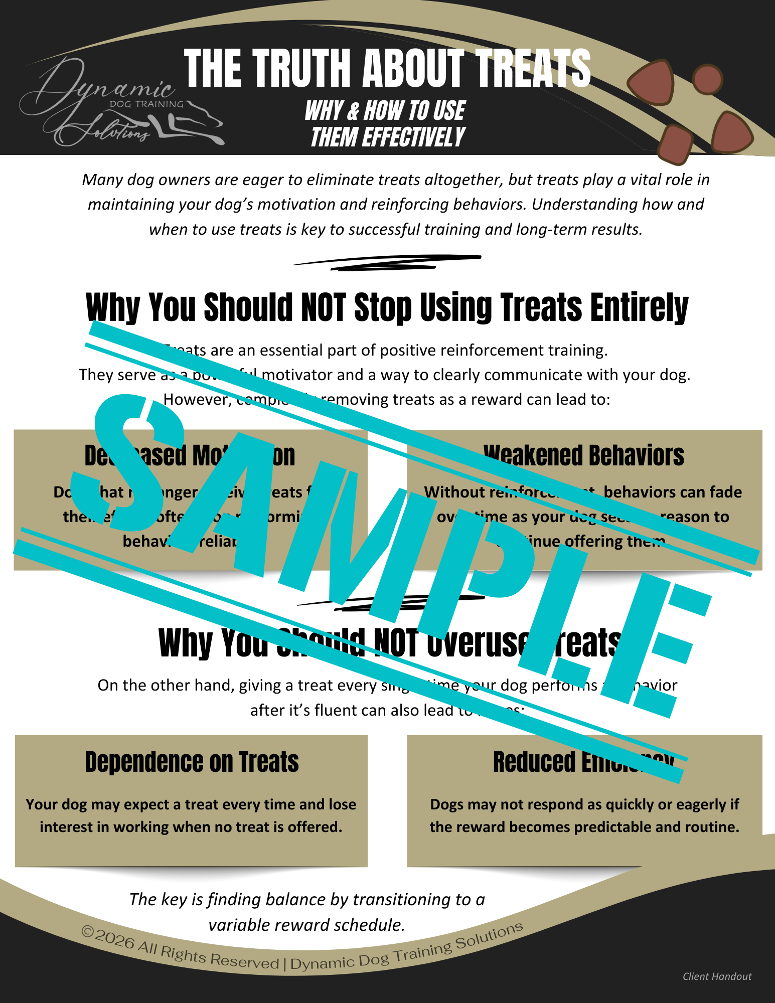 The Truth About Treats: Why & How to Use Them