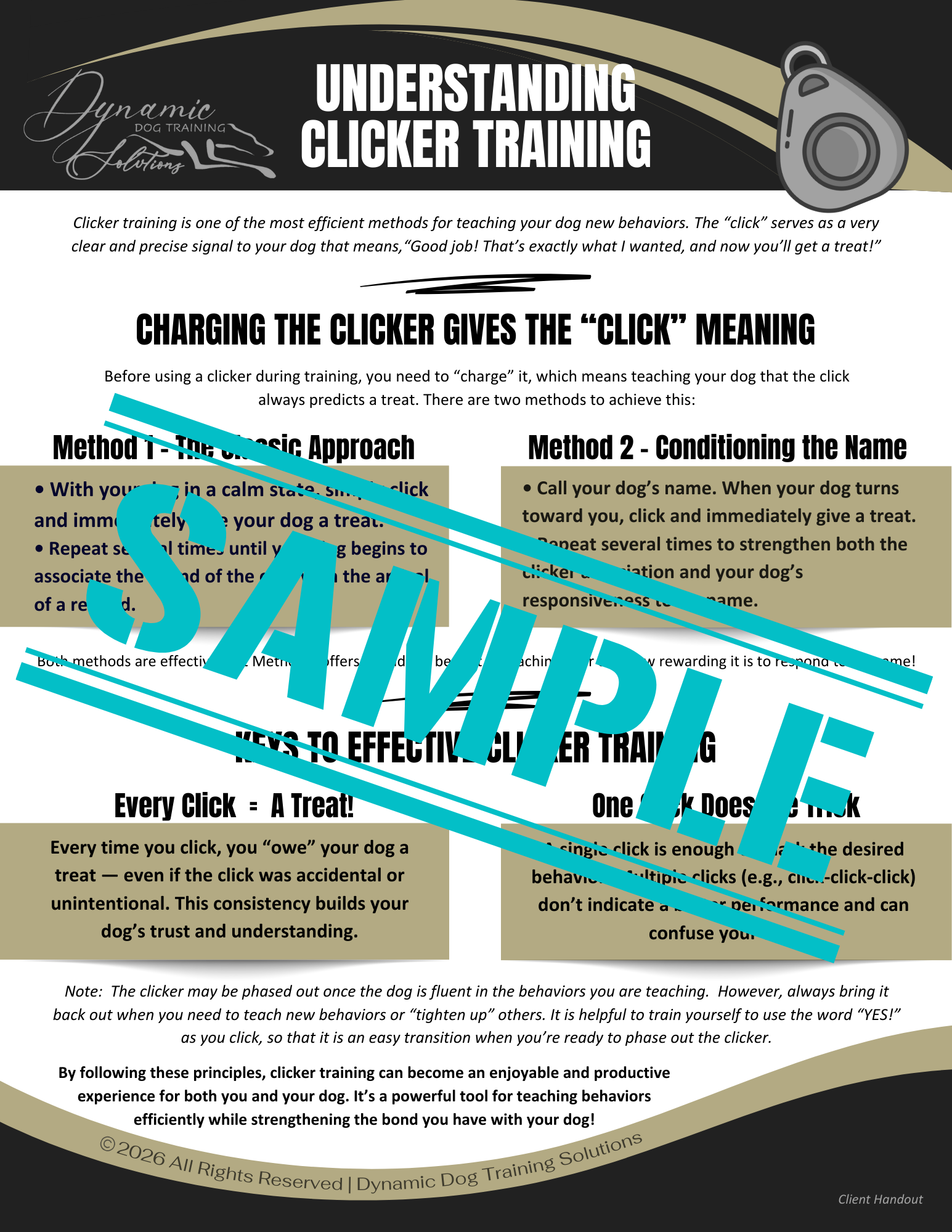 Understanding Clicker Training