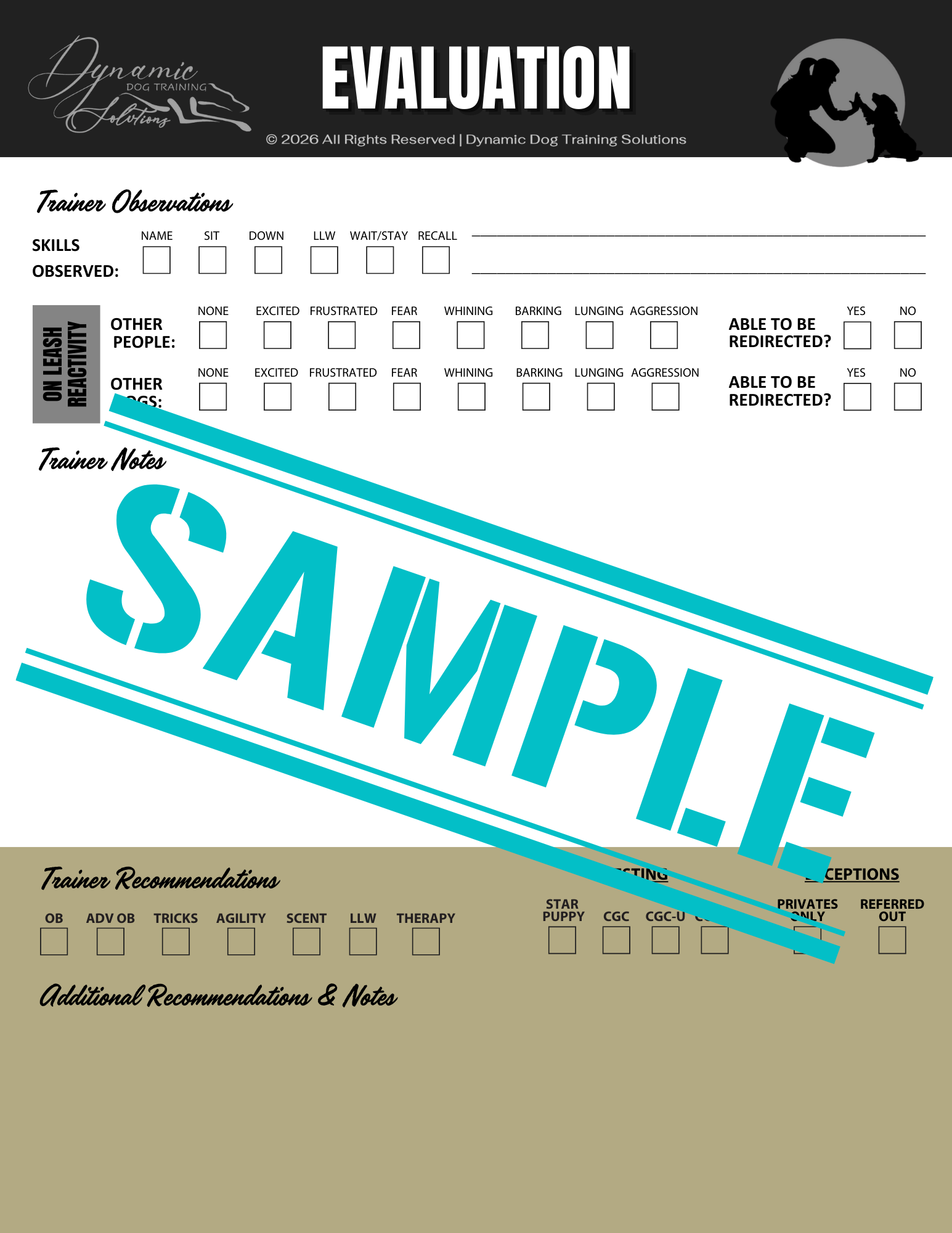 Evaluation Form  (Fillable PDF)