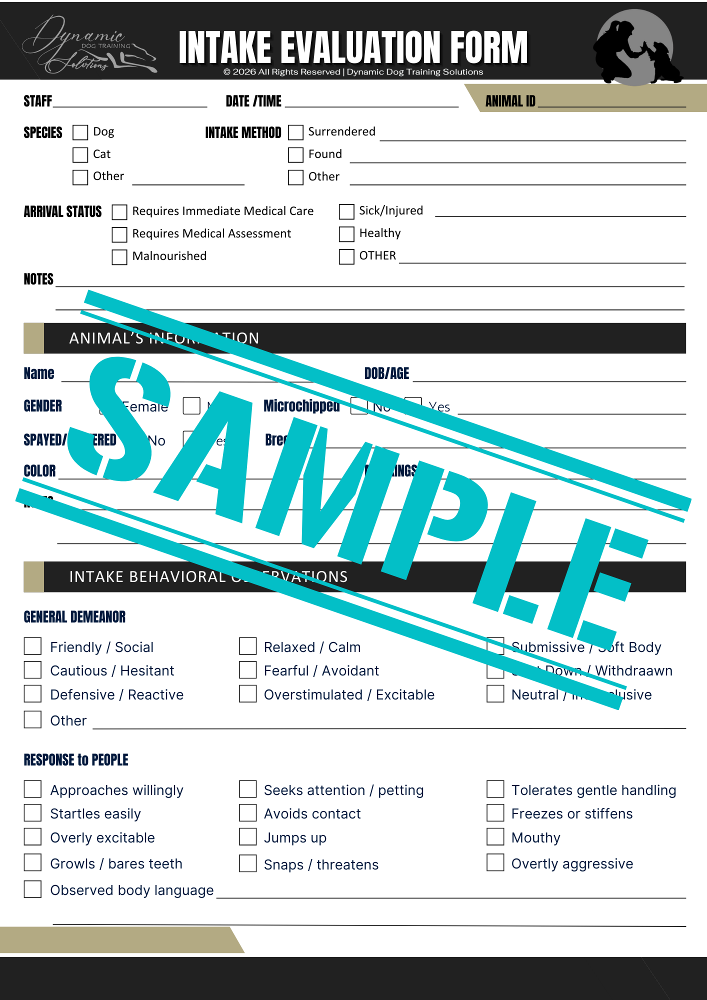 Intake Evaluation Form (Fillable PDF)