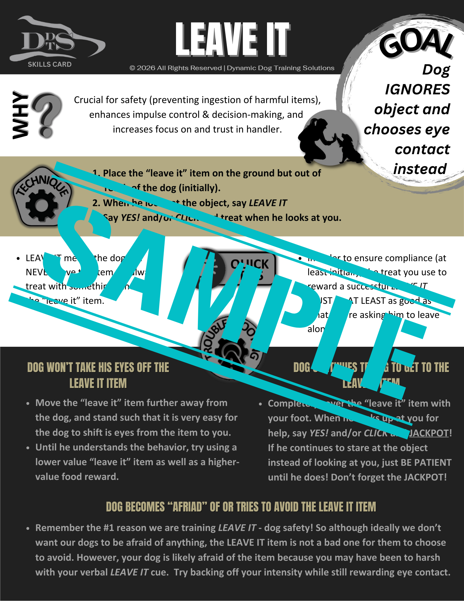 LEAVE IT Skills Card