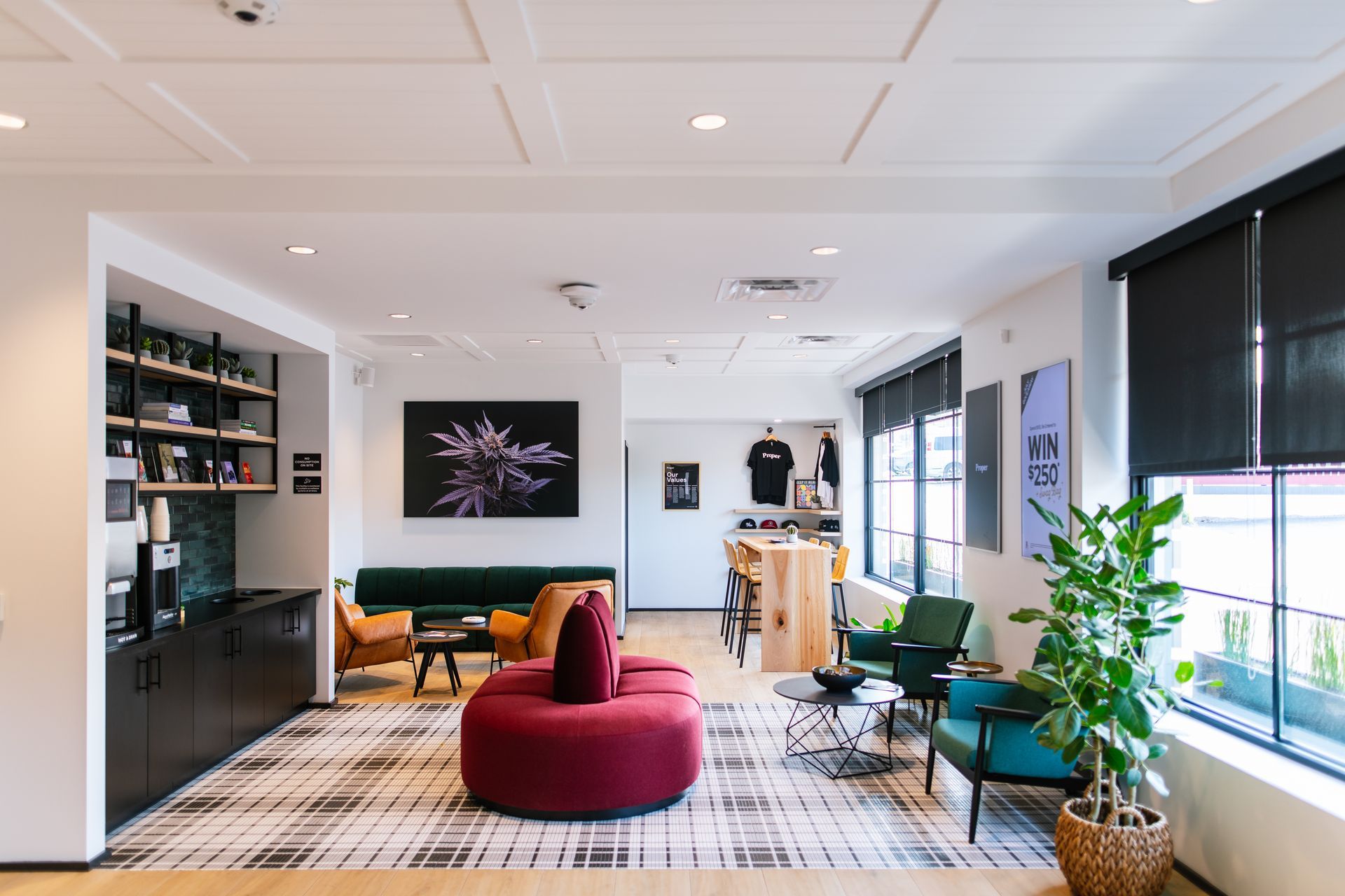 Waiting room at Proper Cannabis kirkwood