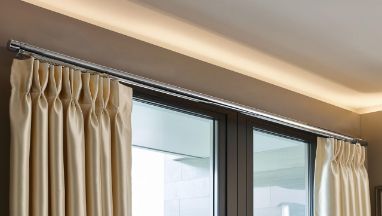 automatic curtain poles