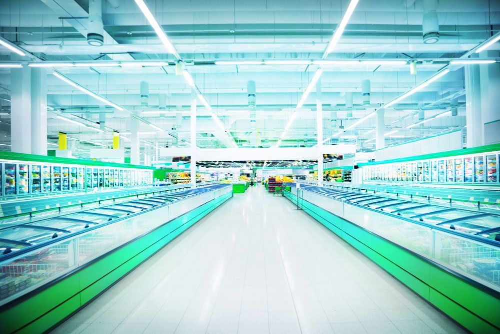 Interno di un supermercato dopo sanificazione HACCP