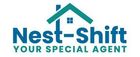 The logo for nest-shift your special agent is a house with a roof.