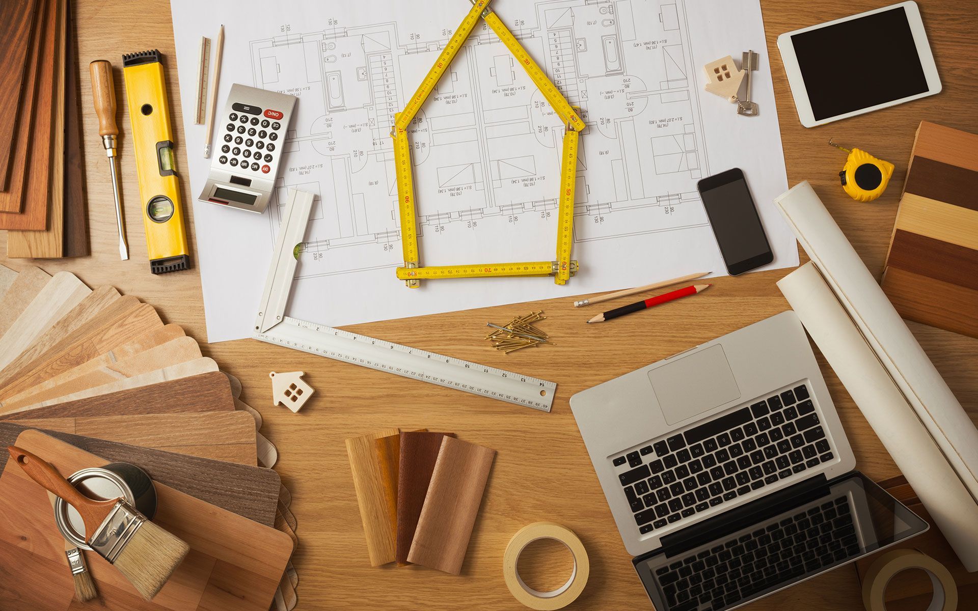 A home renovations items on the table