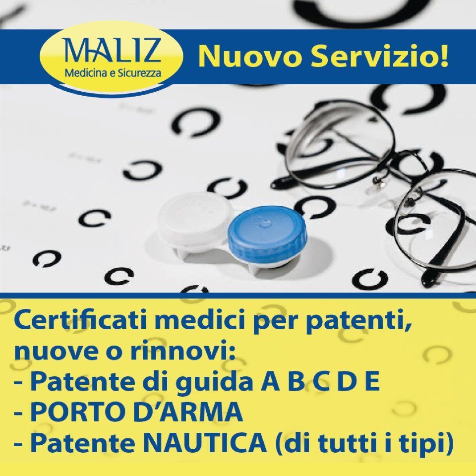 volantino su certificati medici per patenti