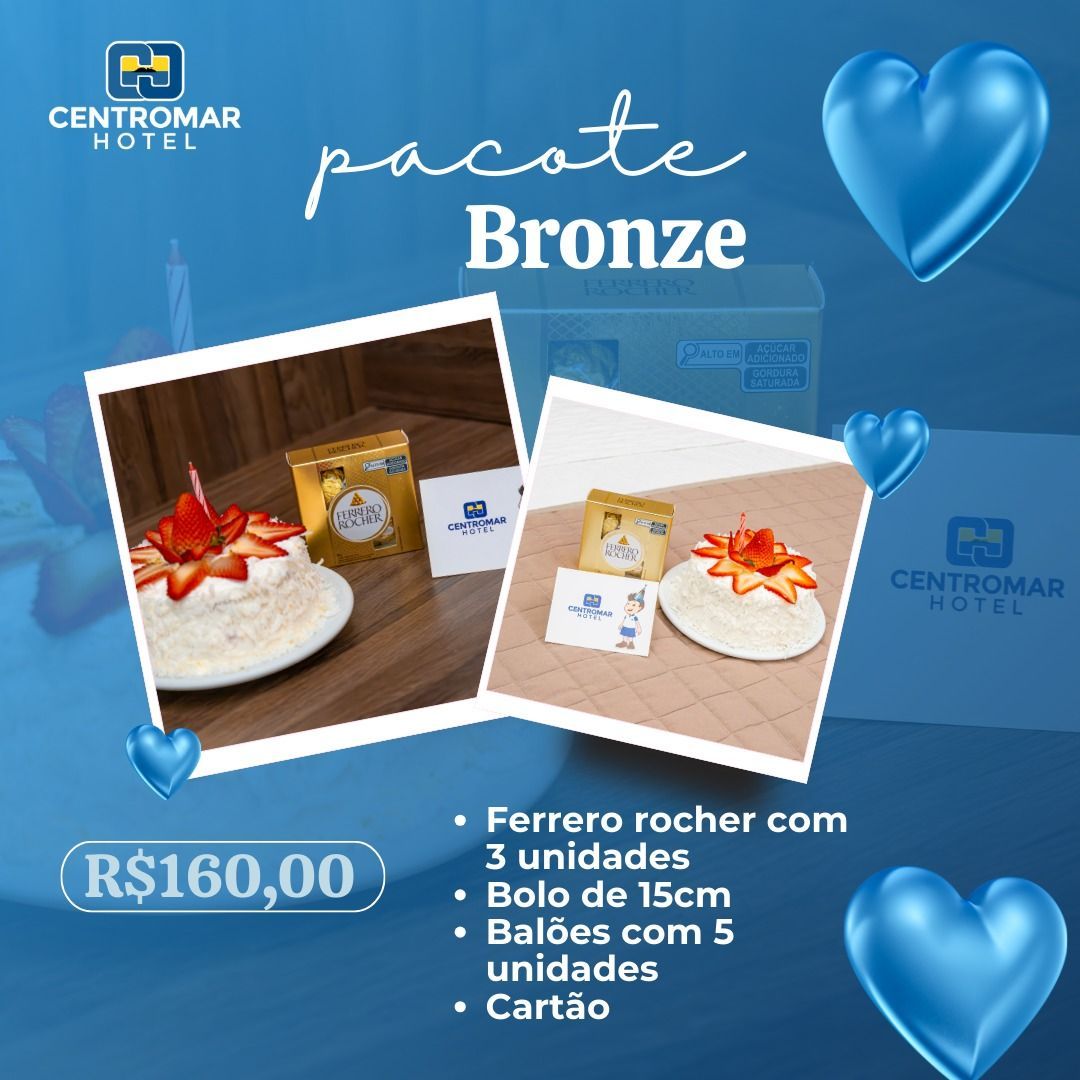 Uma foto de um bolo e uma foto de um bronze de chocolate