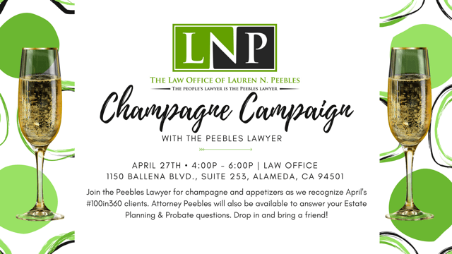 Champagne Campaign with the Peebles Lawyer